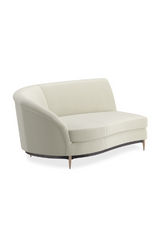Biała aksamitna sofa modułowa | Caracole Three's Company | Caracole.eu.com
