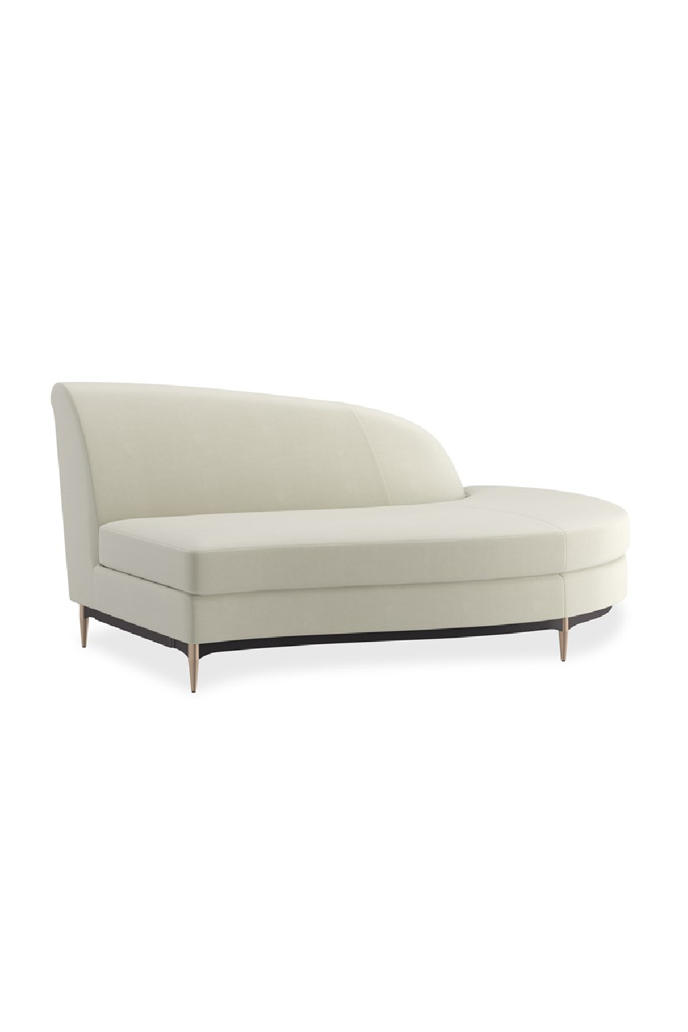 Biała aksamitna sofa modułowa | Caracole Three's Company | Caracole.eu.com