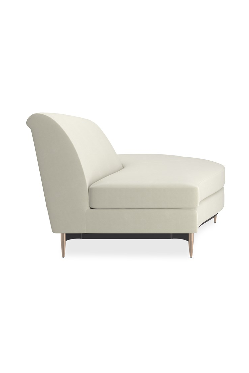 Biała aksamitna sofa modułowa | Caracole Three's Company | Caracole.eu.com