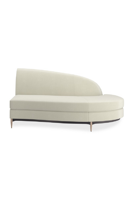 Biała aksamitna sofa modułowa | Caracole Three's Company | Caracole.eu.com