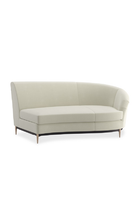 Biała aksamitna sofa modułowa | Caracole Three's Company | Caracole.eu.com