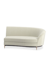 Biała aksamitna sofa modułowa | Caracole Three's Company | Caracole.eu.com