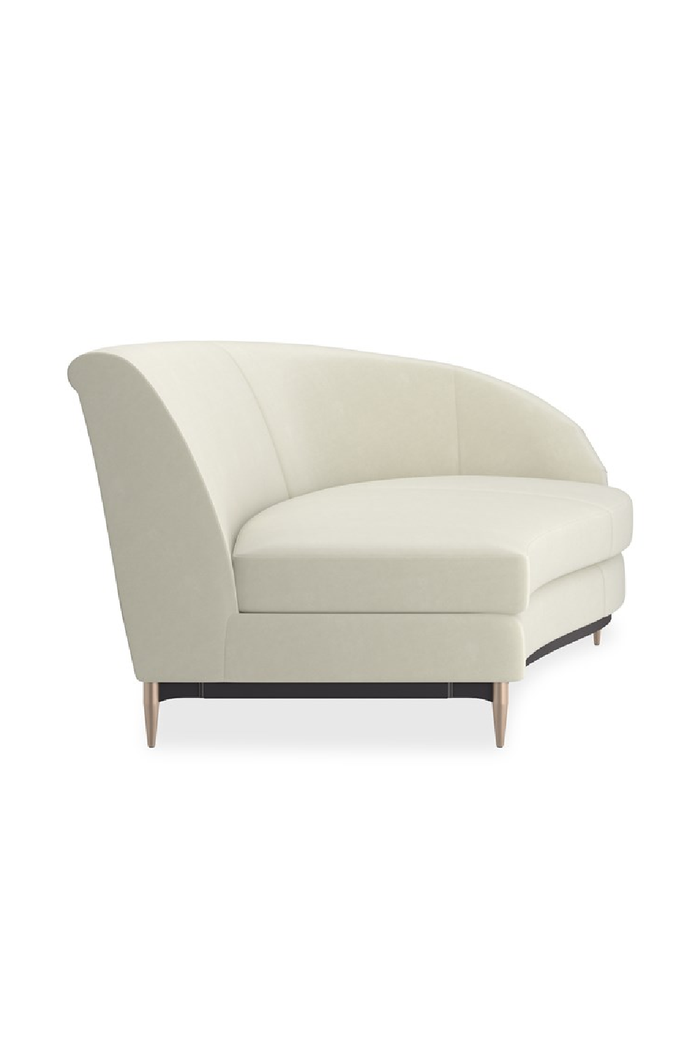 Biała aksamitna sofa modułowa | Caracole Three's Company | Caracole.eu.com