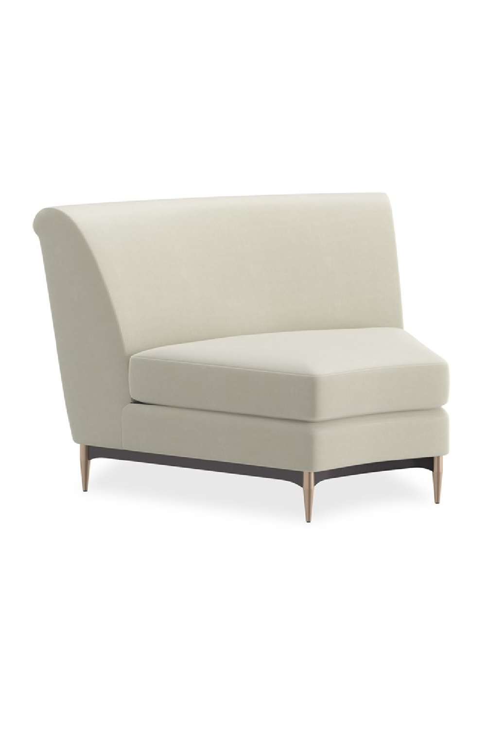 Biała aksamitna sofa modułowa | Caracole Three's Company | Caracole.eu.com