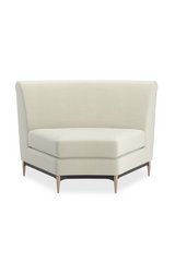 Biała aksamitna sofa modułowa | Caracole Three's Company | Caracole.eu.com
