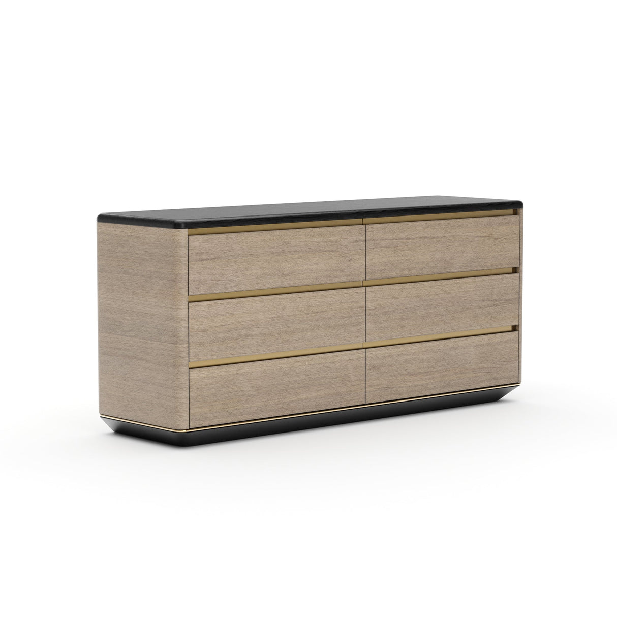 Drewniana komoda z 6 szufladami w czekoladzie | Caracole Madera