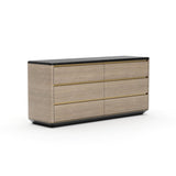 Drewniana komoda z 6 szufladami w czekoladzie | Caracole Madera