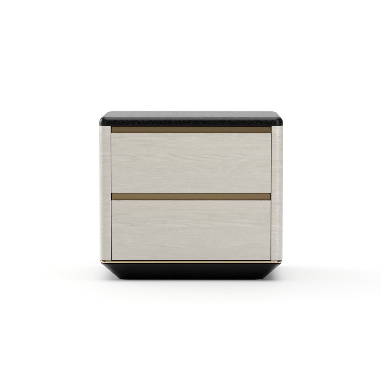 Opalowa szafka nocna z 2 szufladami | Caracole Madera Plinth