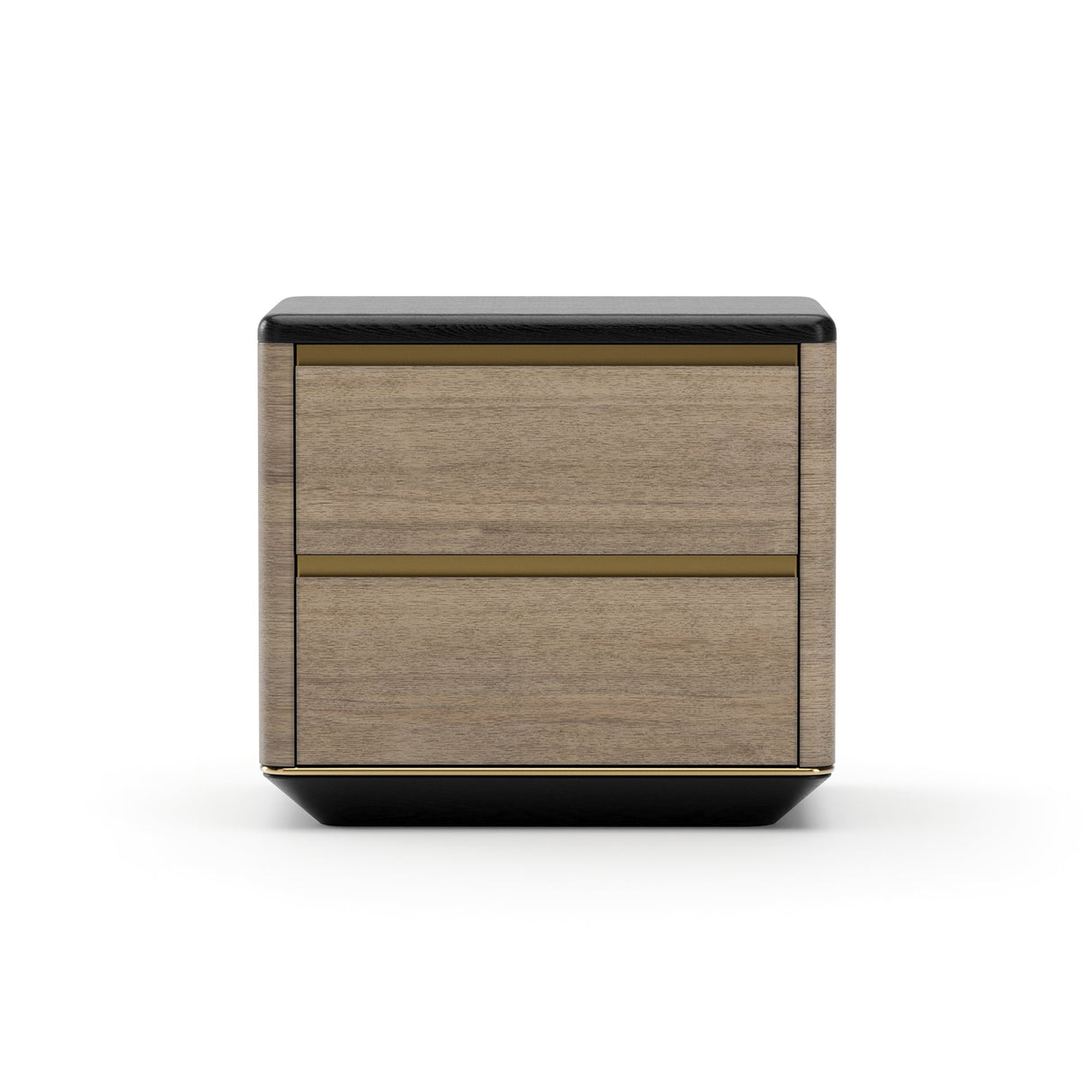 Czekoladowa szafka nocna z 2 szufladami | Caracole Madera Plinth