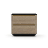 Czekoladowa szafka nocna z 2 szufladami | Caracole Madera Plinth
