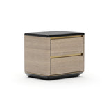 Czekoladowa szafka nocna z 2 szufladami | Caracole Madera Plinth