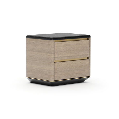 Czekoladowa szafka nocna z 2 szufladami | Caracole Madera Plinth