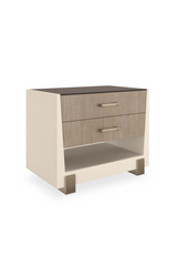 Stolik nocny z drewna bukowego z 2 szufladami | Kontrast Caracole | Caracole.eu.com
