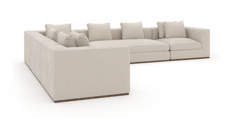 Kremowa sofa modułowa z szezlongiem | Caracole Bello