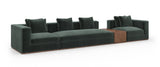 Tapicerowana czarna sofa modułowa | Caracole Bello