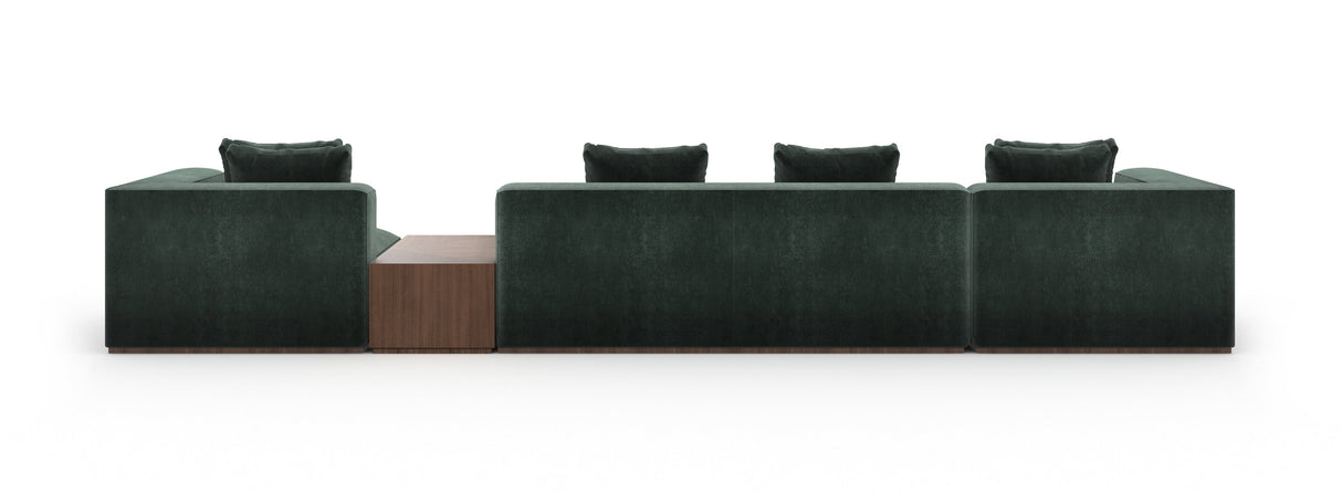 Tapicerowana czarna sofa modułowa | Caracole Bello