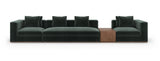 Tapicerowana czarna sofa modułowa | Caracole Bello
