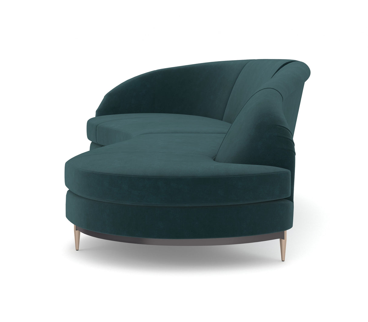 Zielona sofa modułowa | Caracole Three's Company