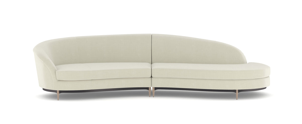 Sofa modułowa w kolorze szampana | Caracole Three's Company