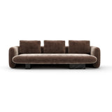 Taupe Aksamitna Sofa | Caracole Overlap