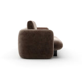 Taupe Aksamitna Sofa | Caracole Overlap