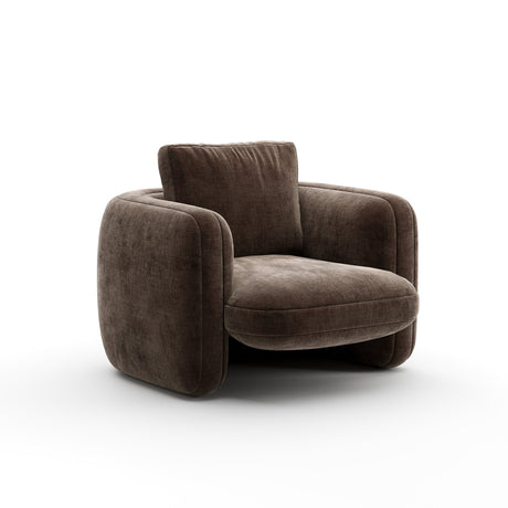Fotel wypoczynkowy Taupe Velvet | Caracole Overlap