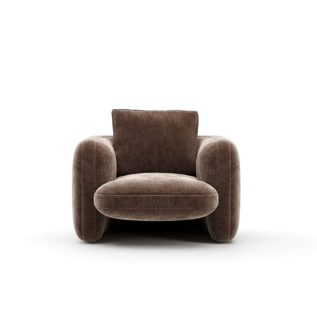 Fotel wypoczynkowy Taupe Velvet | Caracole Overlap