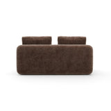 Sofa dwuosobowa z aksamitu w kolorze taupe | Caracole Overlap