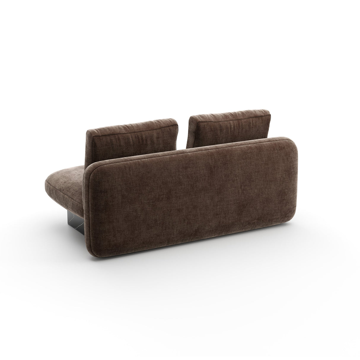 Sofa dwuosobowa z aksamitu w kolorze taupe | Caracole Overlap