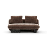 Sofa dwuosobowa z aksamitu w kolorze taupe | Caracole Overlap