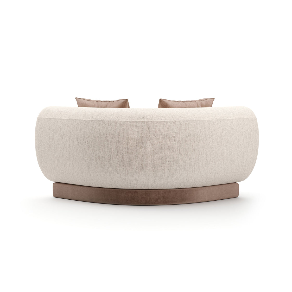 Beżowa, prążkowana sofa narożna z lnu | Caracole Seta