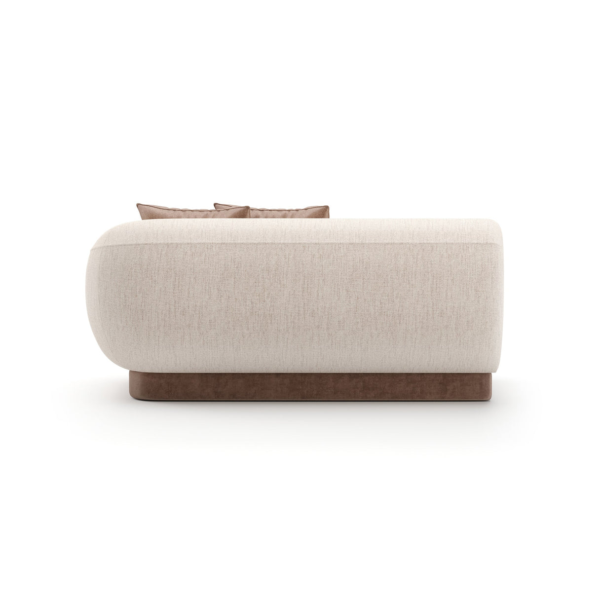 Beżowa, prążkowana, lniana sofa dwuosobowa | Caracole Seta