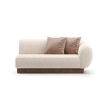 Beżowa, prążkowana, lniana sofa dwuosobowa | Caracole Seta