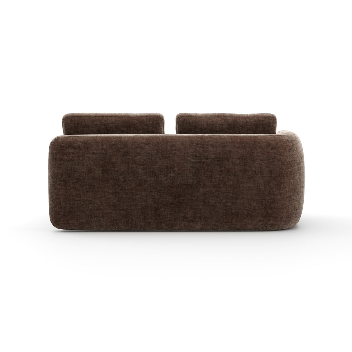 Lewa sofa dwuosobowa z aksamitu w kolorze taupe | Caracole Overlap