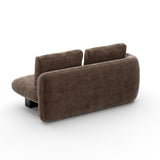 Lewa sofa dwuosobowa z aksamitu w kolorze taupe | Caracole Overlap