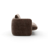 Lewa sofa dwuosobowa z aksamitu w kolorze taupe | Caracole Overlap