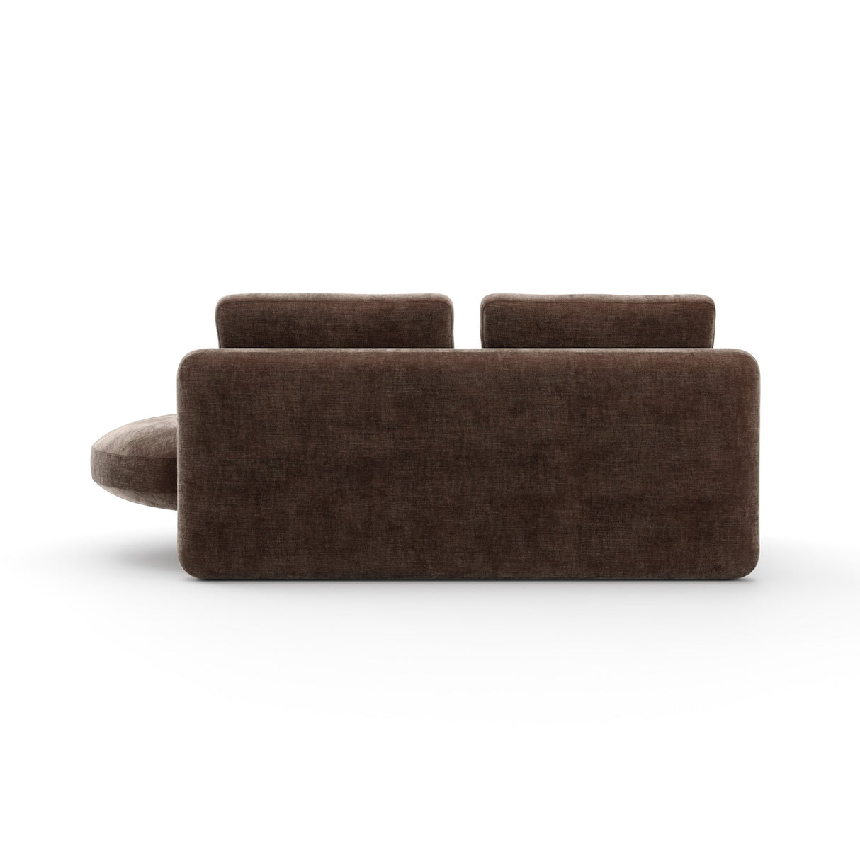 Lewy zderzak kanapy w kolorze taupe velvet | Caracole Overlap