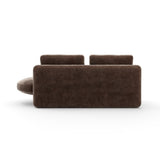 Lewy zderzak kanapy w kolorze taupe velvet | Caracole Overlap