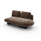 Lewy zderzak kanapy w kolorze taupe velvet | Caracole Overlap