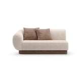 Beżowa, prążkowana, lniana sofa dwuosobowa | Caracole Seta