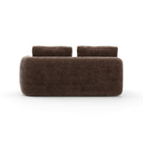 Sofa dwuosobowa Taupe Velvet po prawej stronie | Caracole Overlap