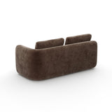 Kanapa z prawym zderzakiem w kolorze taupe velvet | Caracole Overlap