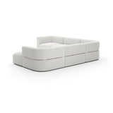Linnen Sofa segmentowa prawa L | Rytm Carakole