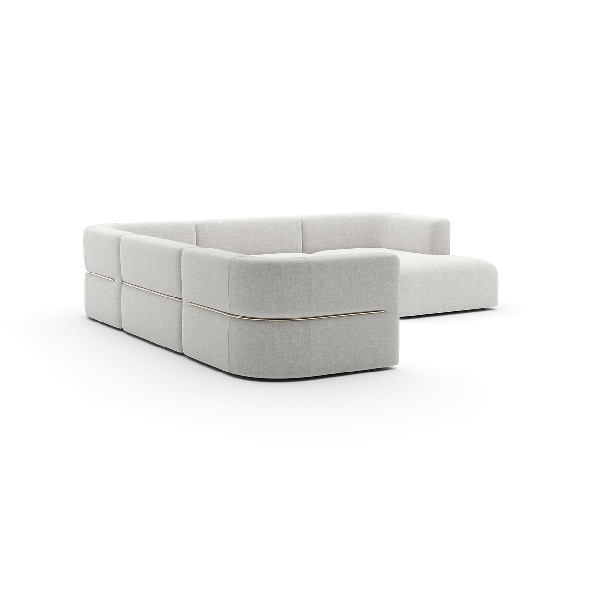 Linnen Sofa segmentowa prawa L | Rytm Carakole