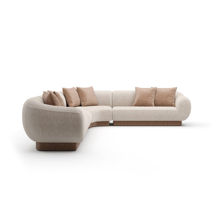 Duża sofa segmentowa Linnen L | Caracole Seta