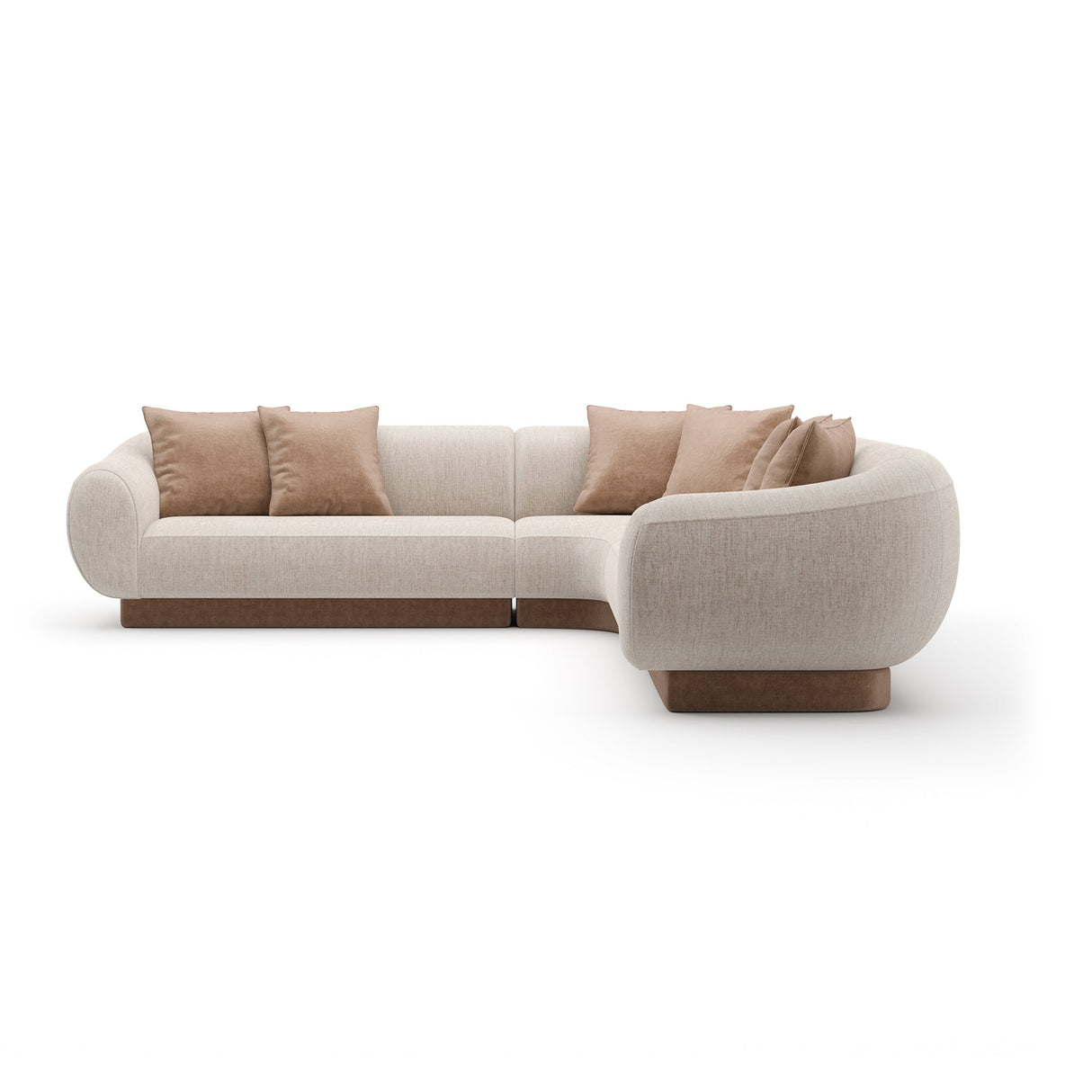 Mała sofa segmentowa Linnen L | Caracole Seta