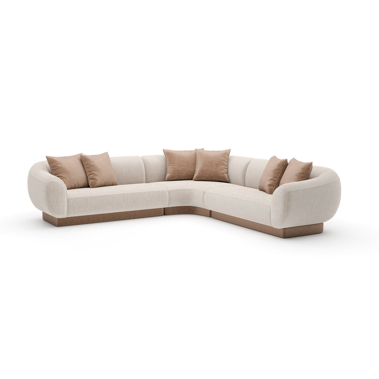 Mała sofa segmentowa Linnen L | Caracole Seta