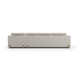 Nowoczesna sofa z leżanką po prawej stronie w neutralnych tonach | Caracole Contrast