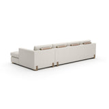 Nowoczesna sofa z leżanką po prawej stronie w neutralnych tonach | Caracole Contrast