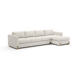 Nowoczesna sofa z leżanką po prawej stronie w neutralnych tonach | Caracole Contrast